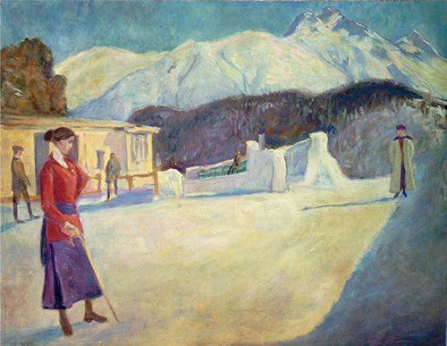 Johannes Martini Am Startplatz der Bobbahn von St. Moritz,